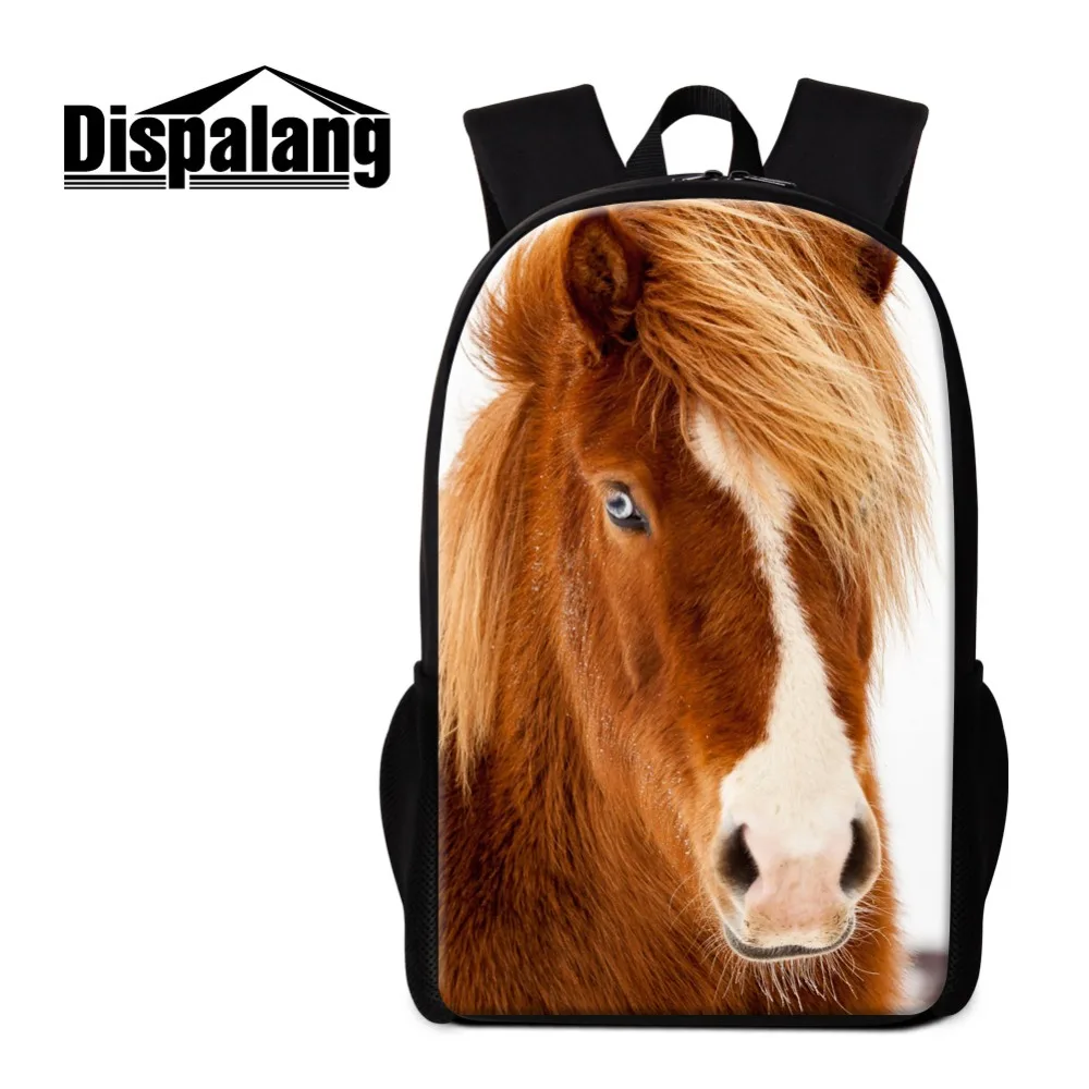 Рюкзак Dispalang Horse для девочек легкая школьная сумка с принтом животных детский