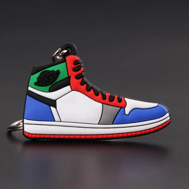 Picture Color07 Mini Jordan 1 брелок для обуви для мужчин и женщин брелок Классический Цвет AJ Ретро поколение баскетбольные кроссовки брелок - Цвет: Picture Color07