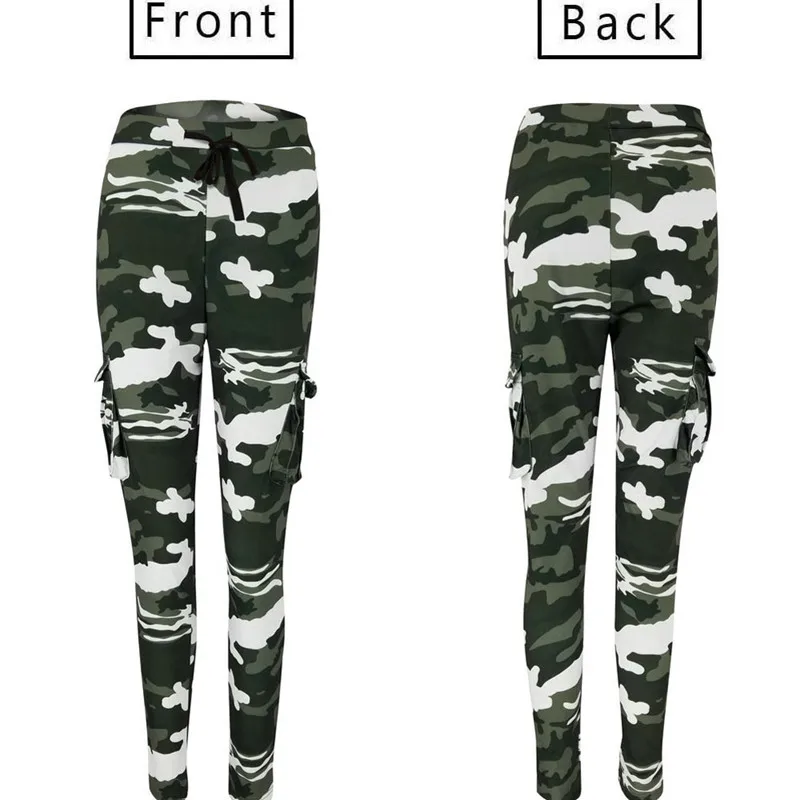 

New 2019 Women Casual Camo Long Pants Army Cargo Jogger Military Camouflage Harem Trouser