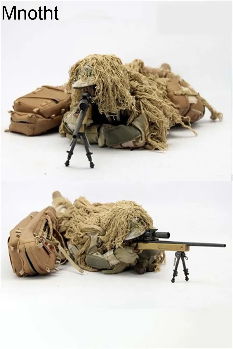 Mnotht 1/6 Ghillie костюм снайперский военная модель VH1009 Solider одежда для 12 дюймов Мужская