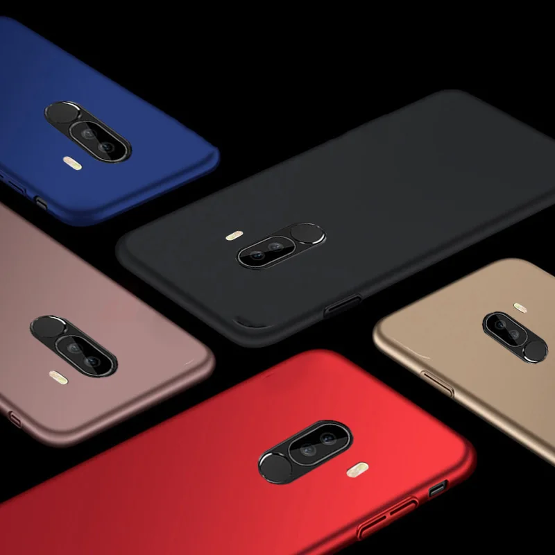 Матовый чехол для Pocophone F1 противоударный ТПУ назад бампер силиконовый