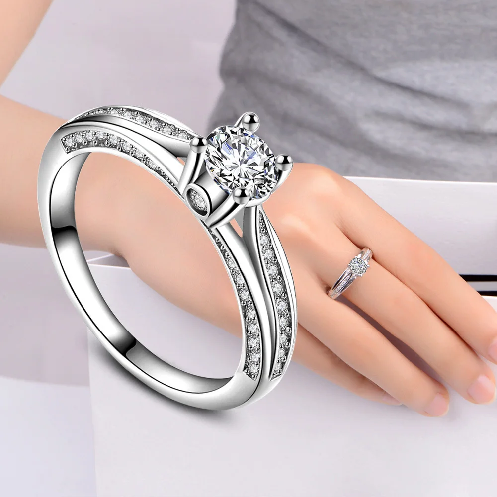 Масонское бесконечное обручальное кольцо Plata-color jewelry AAA CZ кольца для женщин JZ68