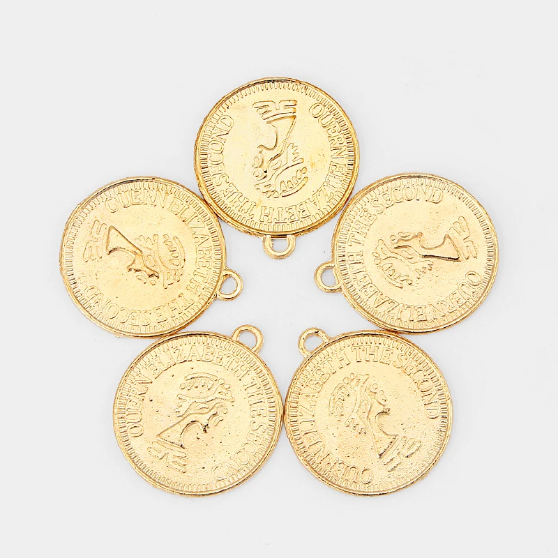 25 шт серебро/золото королева елизания сенконд декоративные МОНЕТЫ кулон для DIY