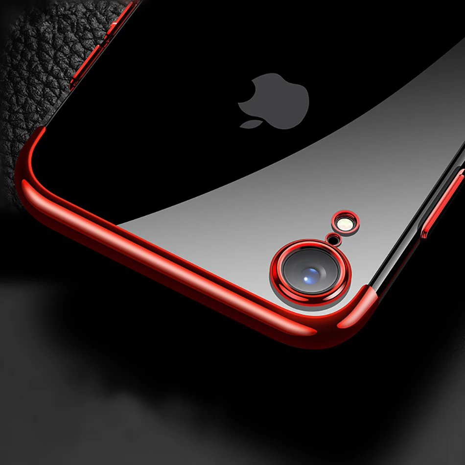MaxGear силиконовый прозрачный мягкий чехол для телефона для iPhone 7X6 6S 8 XR XS Max роскошный ТПУ чехол Полный Чехол для iPhone 6 6S 7 8 Plus