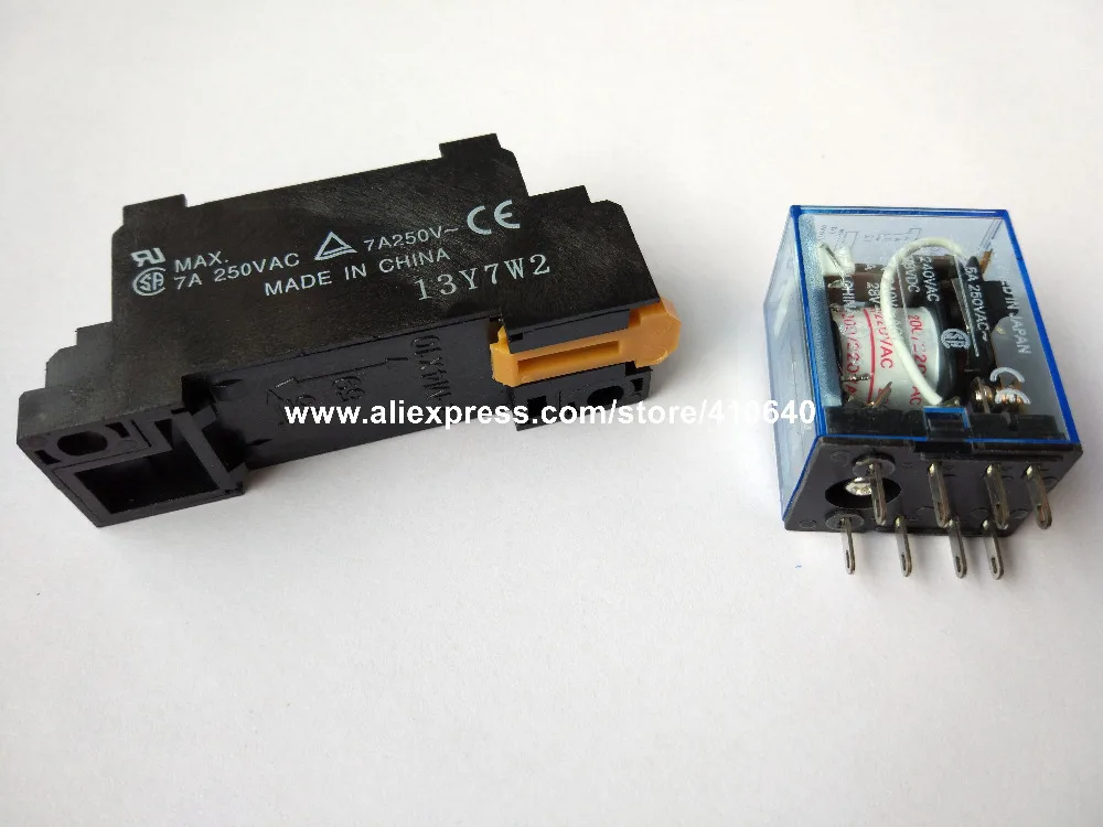 1 Piece MY2NJ intermediate relay AC 200 / 220 V New Model MY2N-J or MY2N-GS with good quality Base Popular and Hot Sales | Обустройство