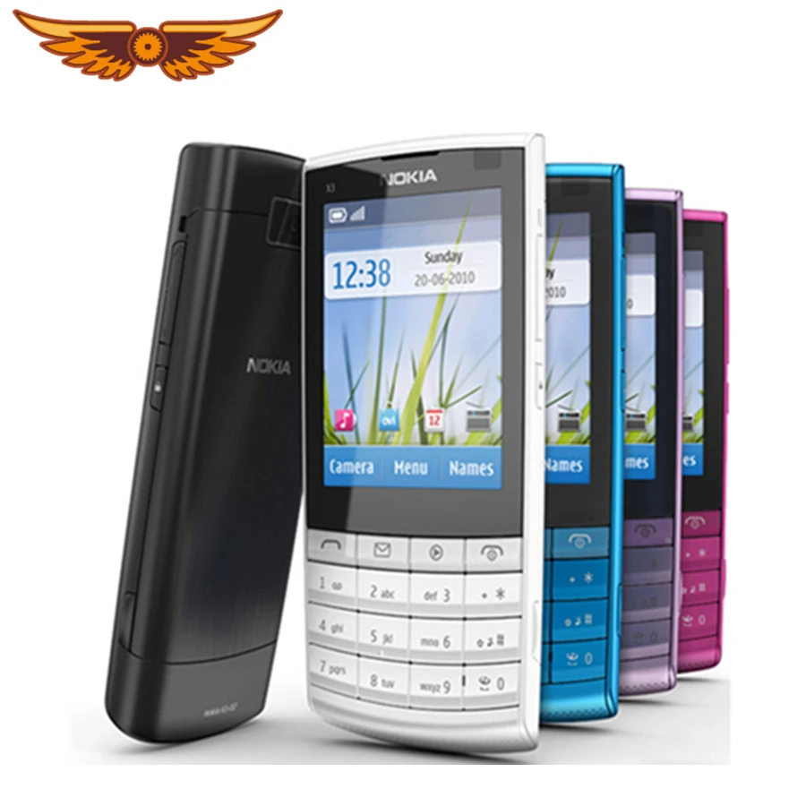 Лучшие продажи в Польше оригинальный Nokia X3 02 3g мобильный телефон 5.0MP с русской