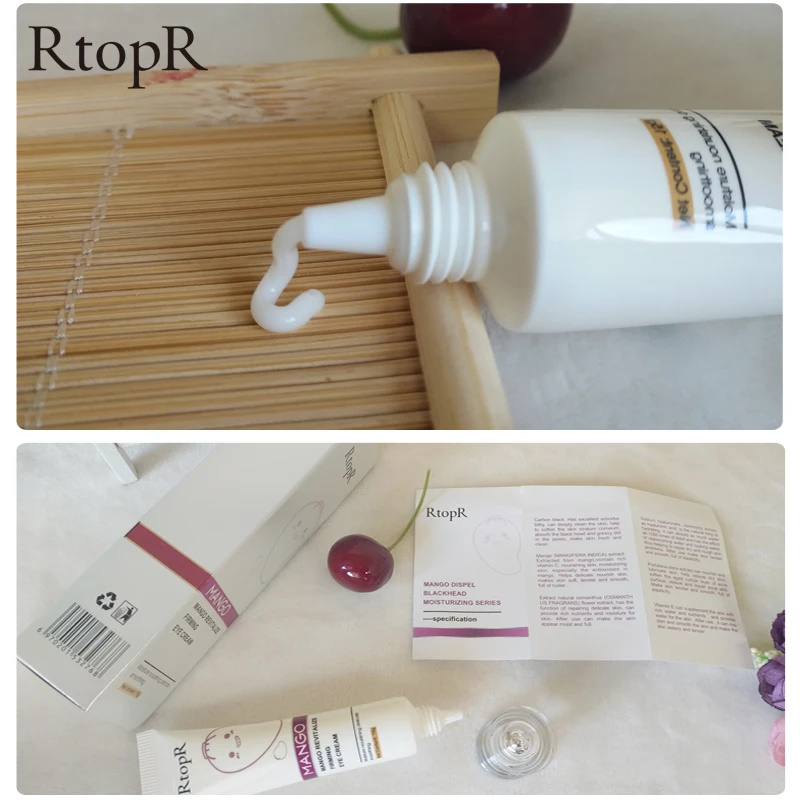 

RtopR Mango Peptide Wrinkle Eye Serum Anti-Puffiness Dark Circle Anti-Aging Moisturizing Beauty Face Lift Firming Eye Cream