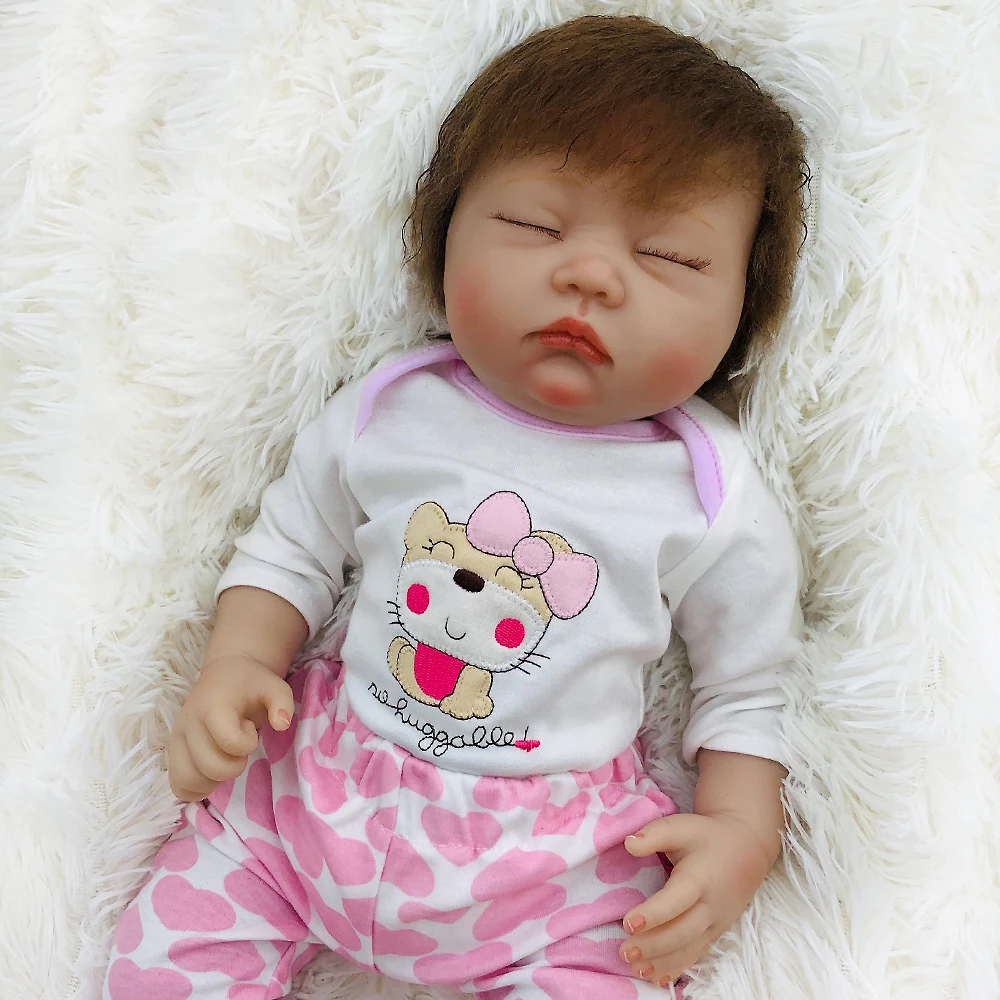 OtardDolls 21 дюймов силиконовые Reborn Детские куклы спящие девочки детские живые мягкие игрушки для букетов куклы Bebe Reborn игрушки