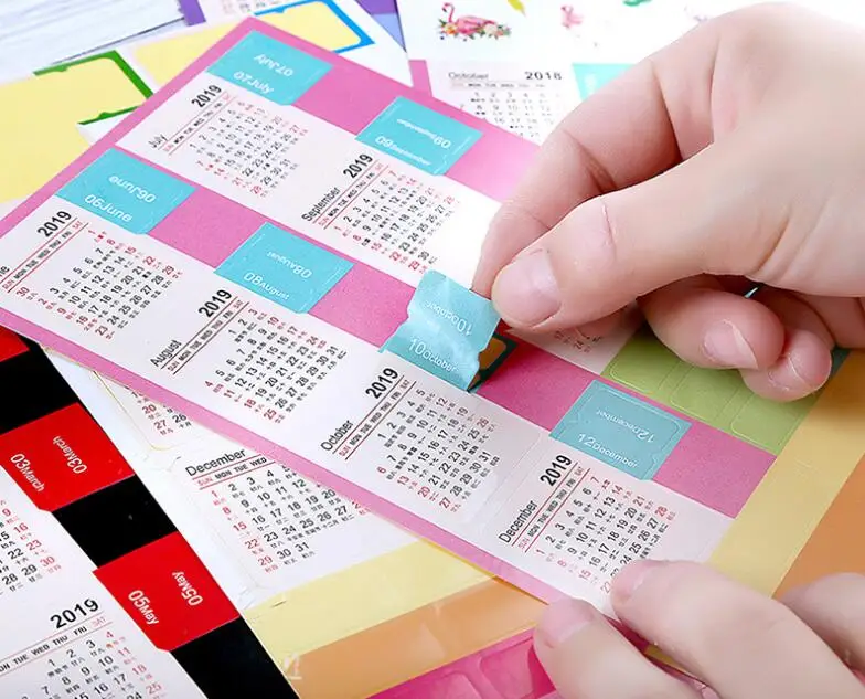 

2019 Calendar Sticker New Year Calendar Sticker Bullet Journal Sticker for Diary Planner