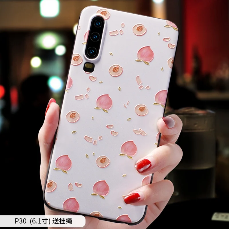 Милый мультяшный чехол с тиснением авокадо персик для huawei P30 PRO, P20 PRO, MATE 20 PRO 20 X, P10 PLUS чехол P30PRO P20PRO MATE20X