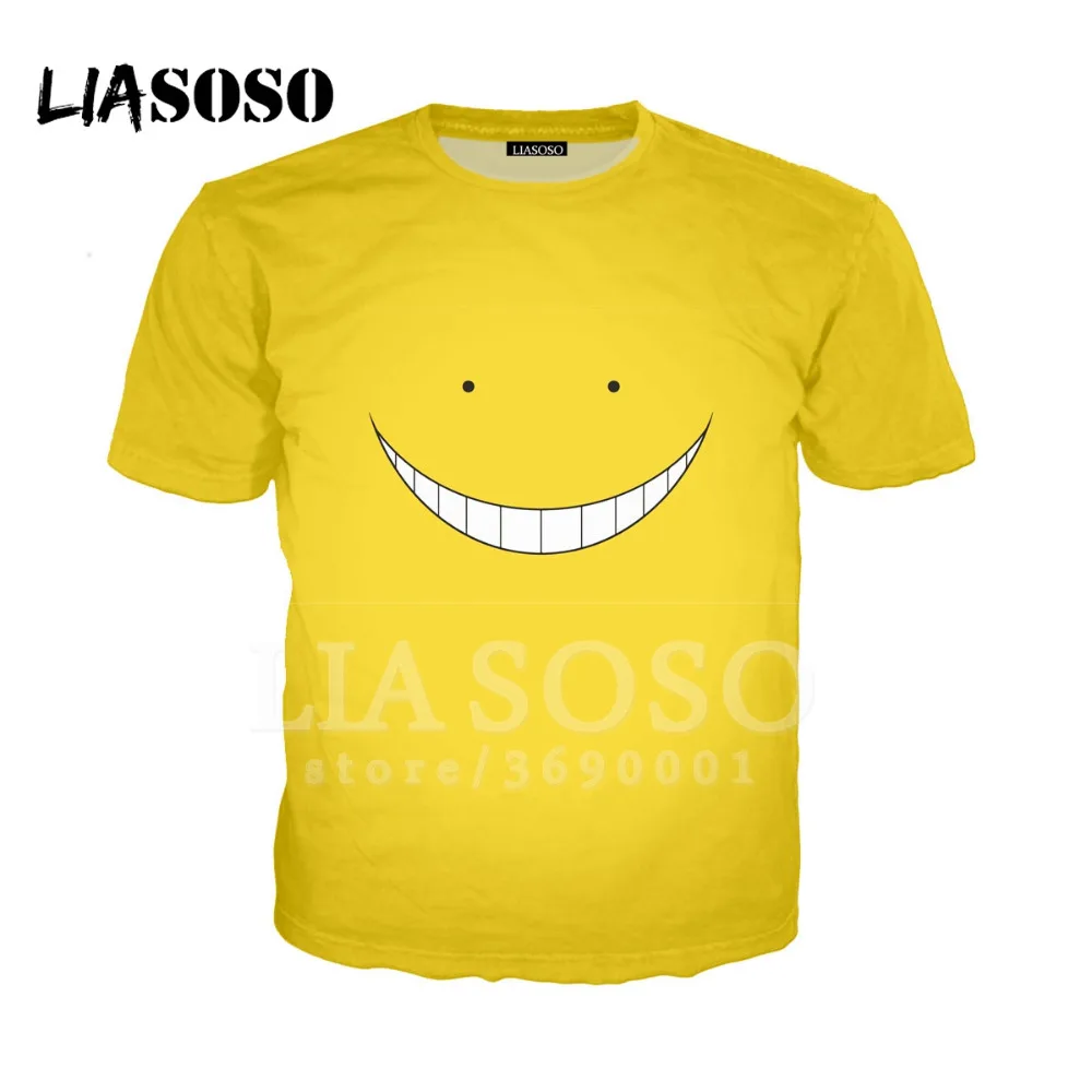 LIASOSO 3D принт унисекс Аниме Убийца класс Korosensei футболка Летняя футболка хип хоп Пуловер короткий рукав X1291