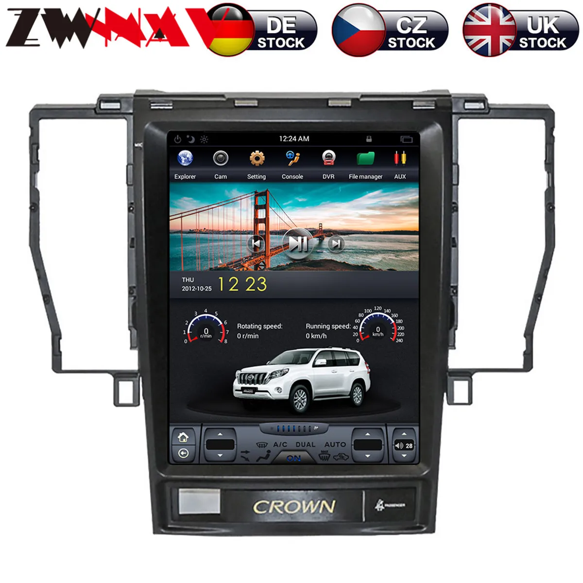 Вертикальный экран 10,4 ''Tesla стиль Android 9,0 автомобильный dvd плеер с gps-навигатором для Toyota crown 2005-2009 стерео Мультимедиа Радио BT ips
