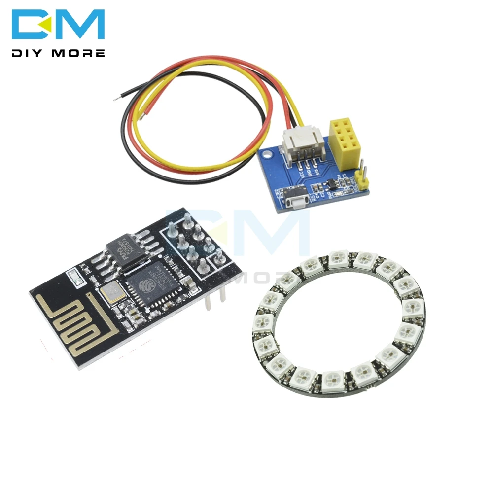 ESP-01 ESP-01S ESP8266 RGB светодиодный контроллер Adpater WIFI модуль для Arduino IDE 16 бит светильник вое кольцо Рождество DIY WS2812B WS2812