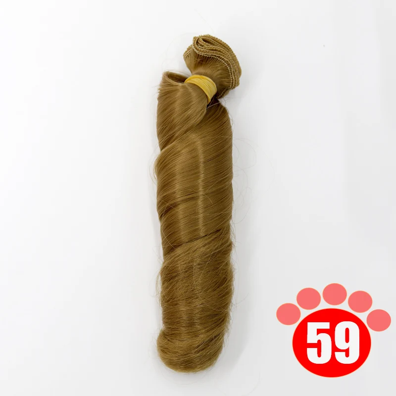 Msiredoll bjd парик аксессуары 1 шт 15*100 см кукла волос для 1/3 1/4 1/6 1/12 натуральный Цвет вьющиеся кукольные волосы парик diy - Цвет: colour 59