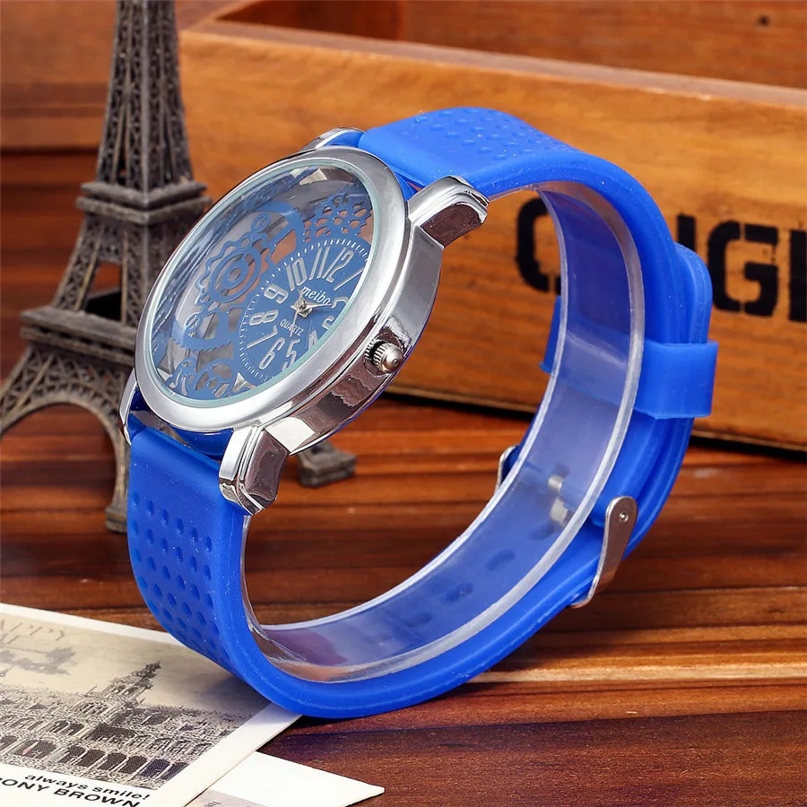 ESTAMIREUX моды силиконовой резины смотреть Повседневное женские тонкие часы