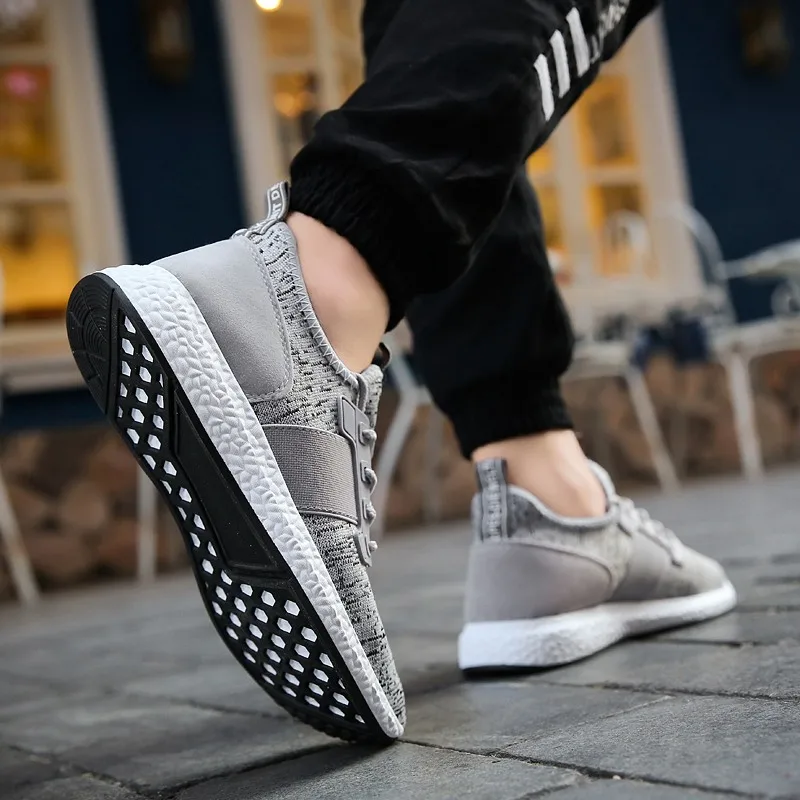Loveontop/весенне-осенние мужские кроссовки Flyknit новые модные повседневные на