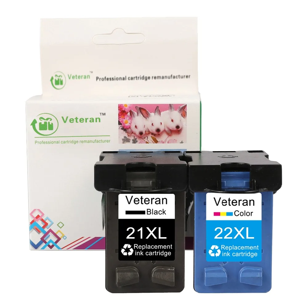 Ветеран картридж для hp 21 22 для hp 21 hp 22 чернильные картриджи для hp Deskjet F2180 F2200 F2280 F4180 F300 F380 380 D2300 принтеры