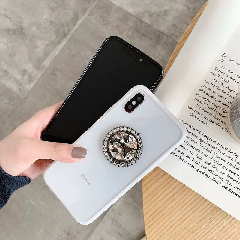 Роскошный прозрачный чехол для телефона iPhone X 8 7 6 6S Plus XR XS тонкий чехол-подставка