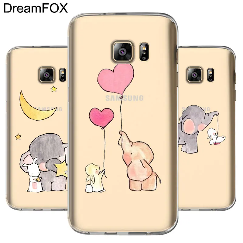 DREAMFOX L572 милый слон Мягкий ТПУ силиконовый чехол для samsung Galaxy Note S 6 7 8 9 10 10e 11 11e Lite Edge