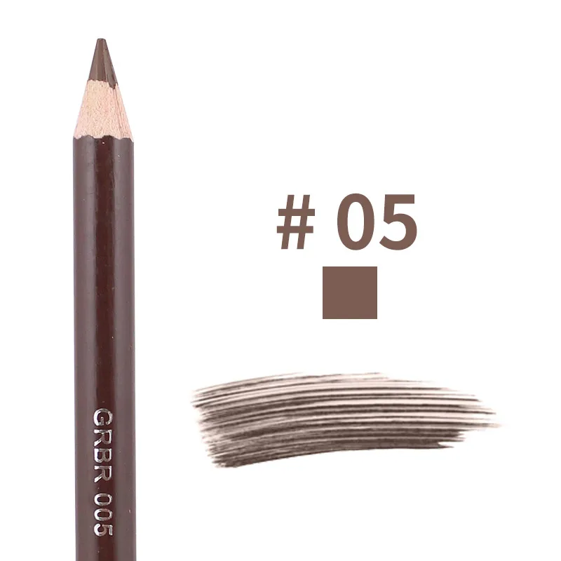 05 Леопардовый карандаш для бровей Cuttable Eye Brow Enhancer двойная головка с бровями кисть для глаз макияж рисунок пигмент оттенок инструмент Татуировка ручка - Цвет: 05