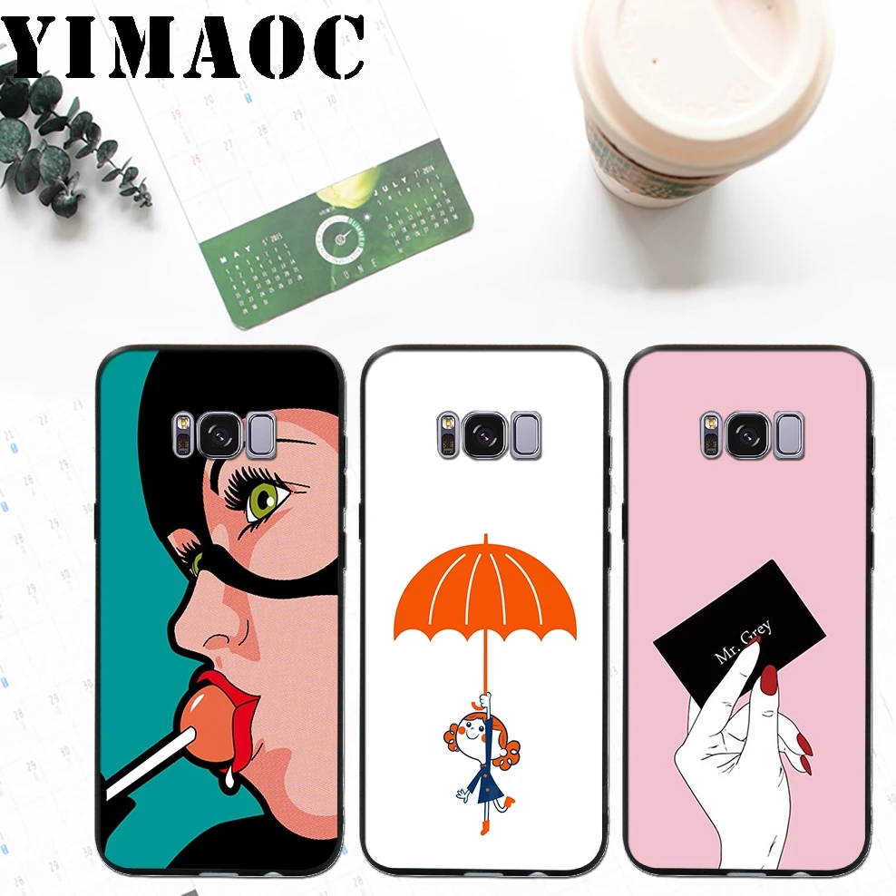YIMAOC смешной девушка привлекательный мягкий силиконовый чехол для Samsung Galaxy A3 A5 A6