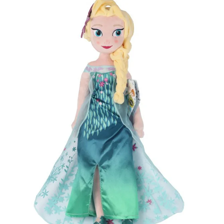 Disney Принцесса Детская кукла игрушка замороженная Эльза плюшевая кукла игрушка девочка подарок на день рождения плюшевая Мягкая кукла Анна малыш милая тряпичная кукла - Цвет: 50cm