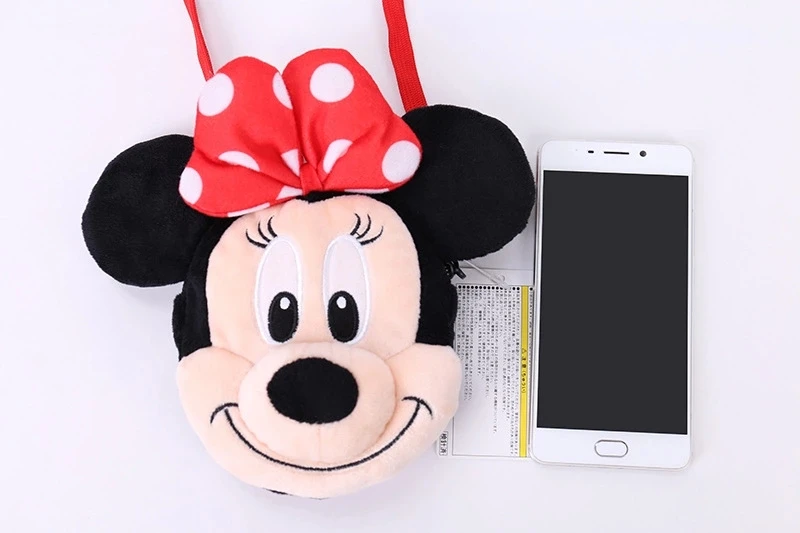 Disney мультфильм Микки Минни Дональд Дак, большие глаза милые плюшевые сумки-мессенджеры выдвижной карты пакет портмоне