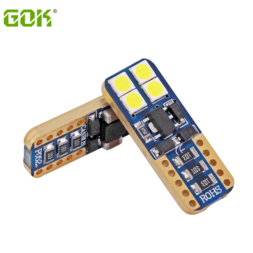 

50 шт., высококачественные светодиодсветодиодный лампы CANBUS T10 8SMD 3030 t10 w5w 194 168 без ошибок