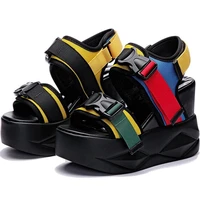 nayiduyun sport sandals shoes women platform wedges gladiators high heel sandals strappy fashion summer sneakers shoes
