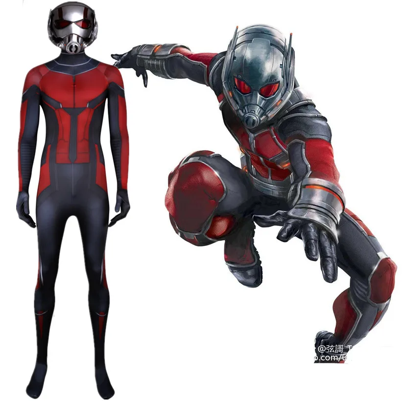 Муравей и ОСА Скотт Лэнг костюм зентай 3D оригинальный мужской супергероя из