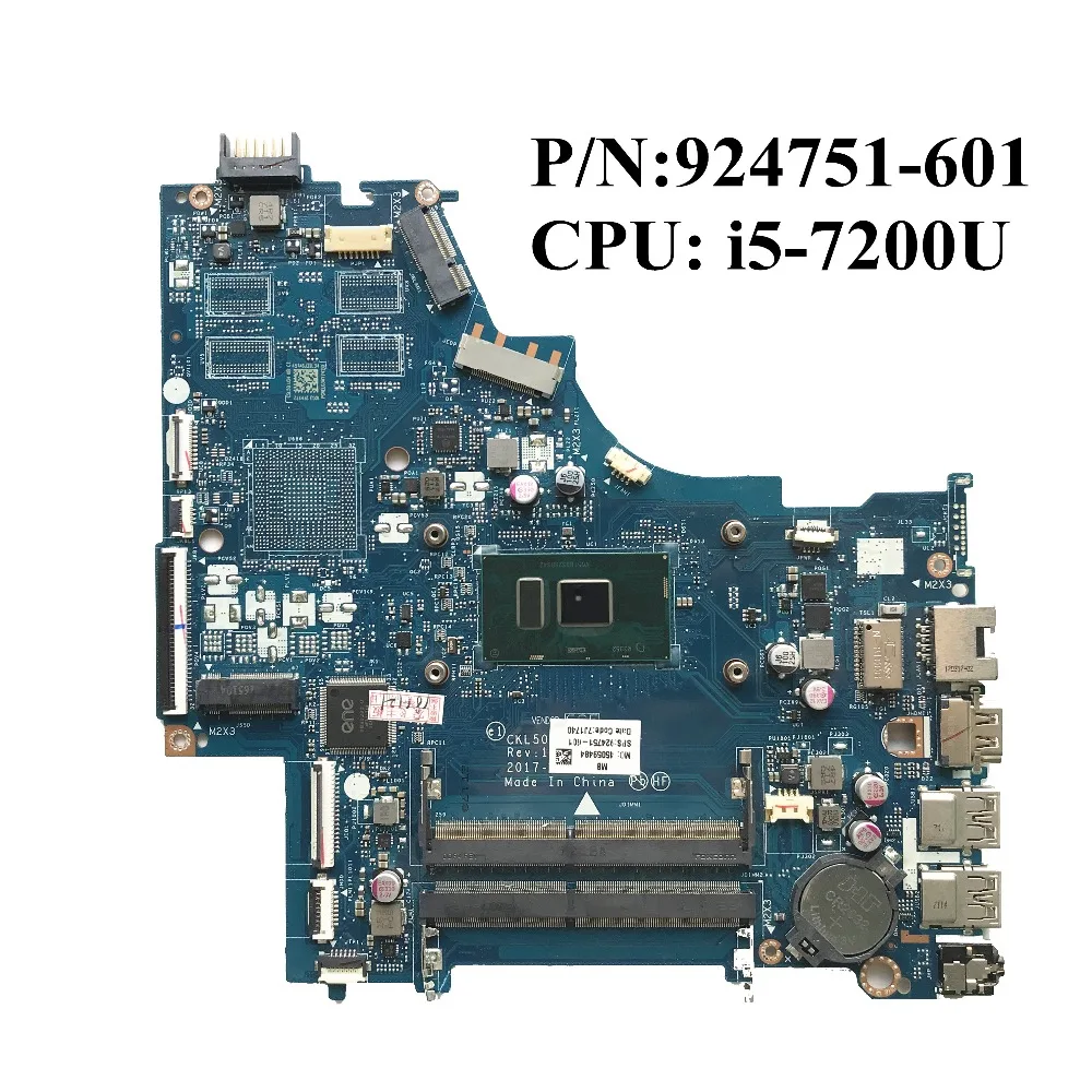 Восстановленная материнская плата для ноутбука HP 15-BS с процессором I5-7200U DDR4 CKL50