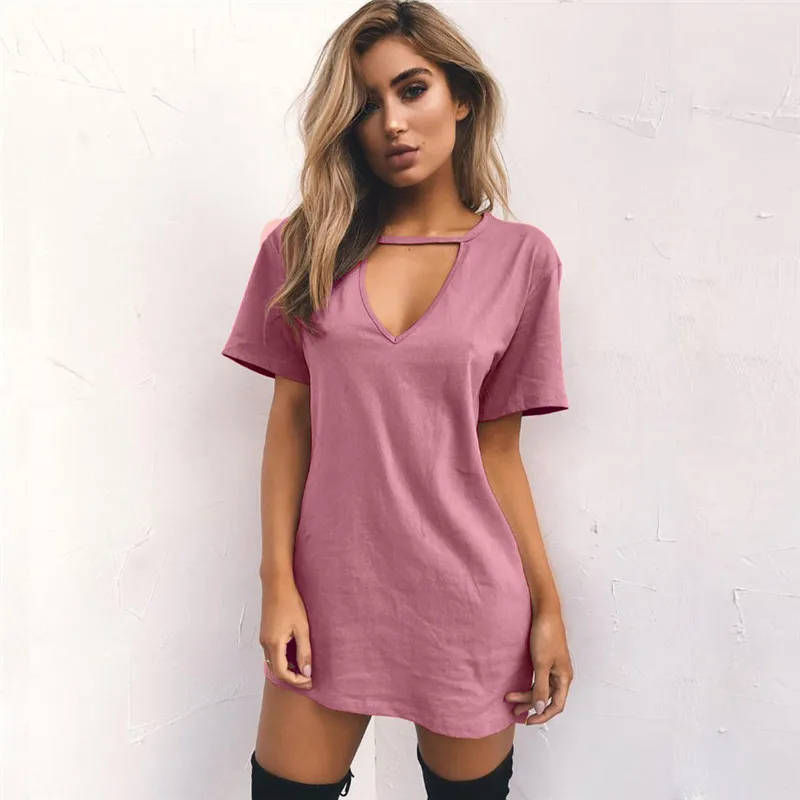 Rogi Women T-Shirt Tops 2019 Sexy V-Neck Harajuku Cotton Tee Shirt Femme Short Sleeve TShirts Ladies Long Top Plus Size 5XL | Женская