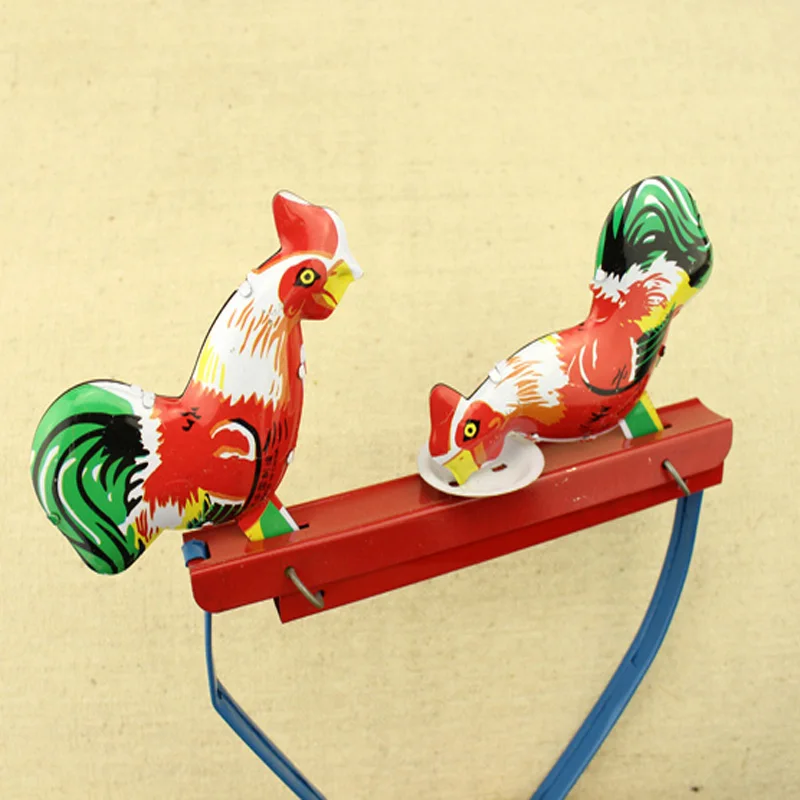 

2022 New Arrival Vintage Pecking Chicks Tin Toy Push Switch Collectible Gift Free Shipping