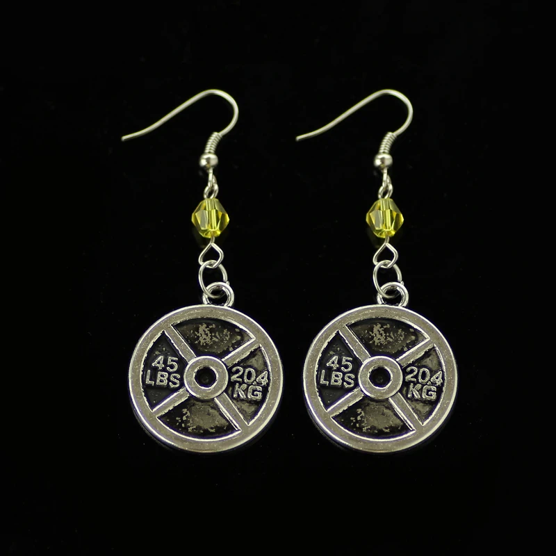 Женский спортивный фитнес серьги 2021 Модные Длинные Цвет: старое серебро в виде