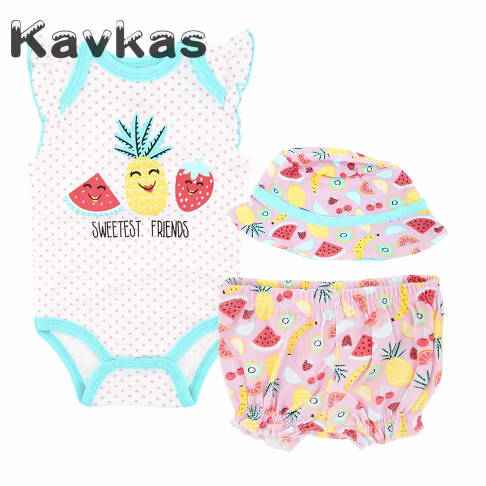 TZ6086 Kavkas/Коллекция года, комплект одежды для маленьких девочек, Летний комбинезон с короткими рукавами с фиолетовой птичкой, боди+ шапочка+ носок+ штаны, Одежда для новорожденных - Цвет: TZ6086