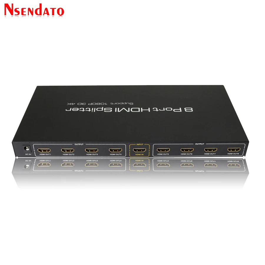 Разветвитель HDMI 1x8 4K x 2K 30 Гц выход 1 в 8 преобразователь с адаптером питания для