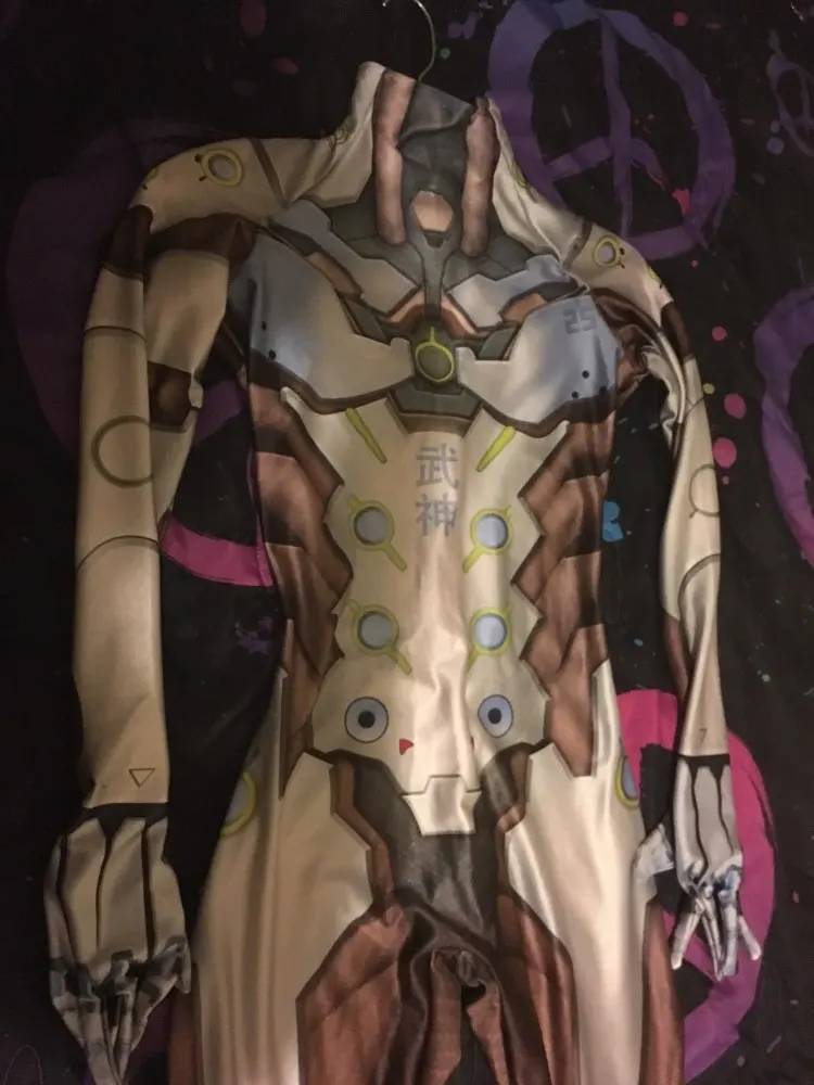 Игровой костюм генджи из спандекса с 3D принтом Genji zentai для косплея на заказ