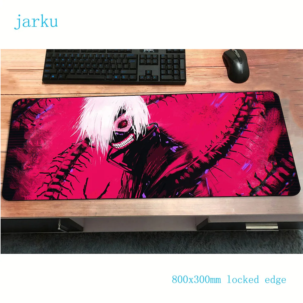 Коврик для мыши tokyo ghoul 800x300x3 мм игровой коврик с большой клавиатурой мальчика