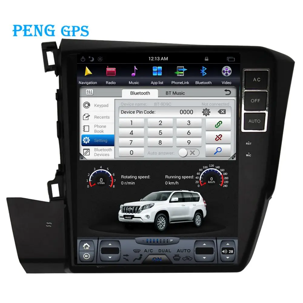 Автомобильный радиопроигрыватель экран Tesla для Honda Civic 2012 + GPS навигация