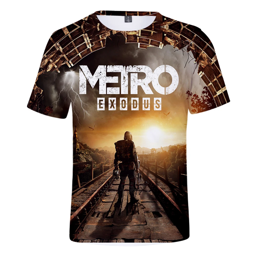 Горячая игра Мода 3D печать Metro Exodus футболки для мужчин/женщин летние шорты рукав o