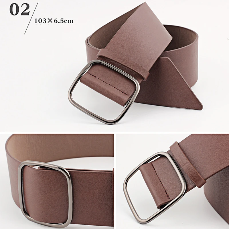 

New wide belt fashion personality gold silver buckle women's waist seal with long skirt decoration trend windbreaker high-grade