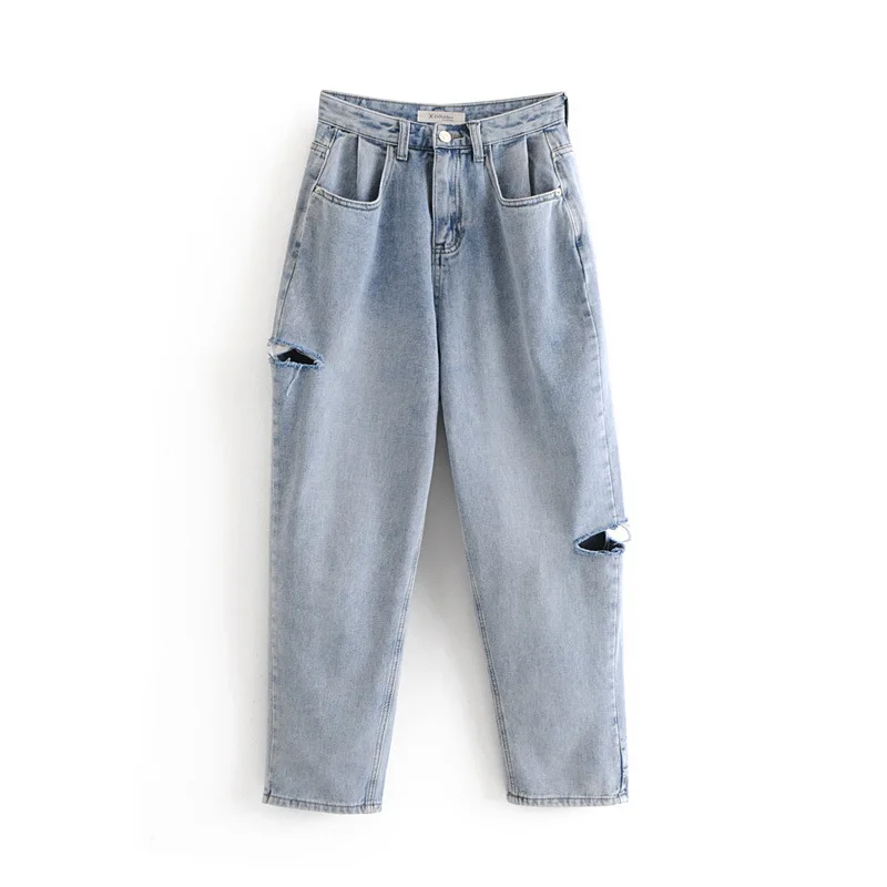 

women hole jeans casual ripped jeans fashion womens blue denim pants