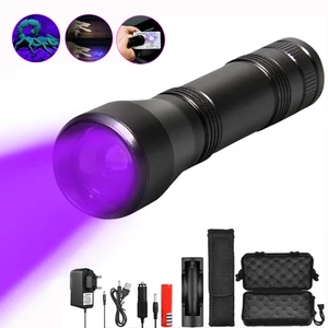 8000 люмов Светодиодный УФ-Фонарик УФ-свет L2T6 Белый свет светодиодный фонарик 5 режимов масштабируемый 395нм черный свет от аккумулятора 18650