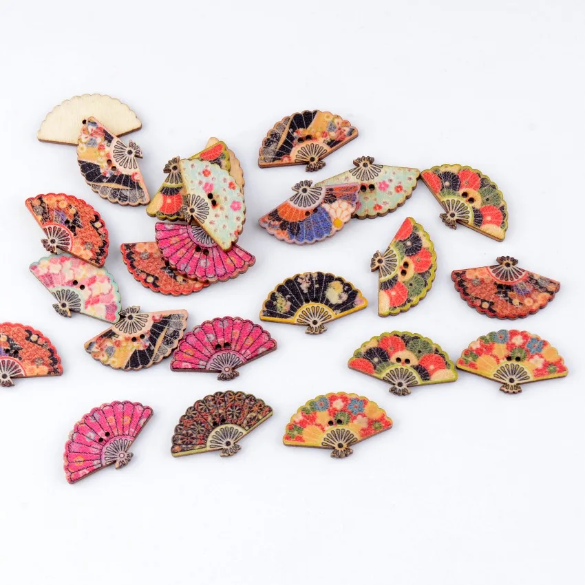 Розничная продажа 10 шт. 2 отверстия китайский складывающийся веер деревянные