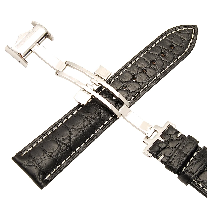 Часы с ремешком из крокодиловой кожи ремешок для Jaeger LeCoultre Ремешки наручных часов