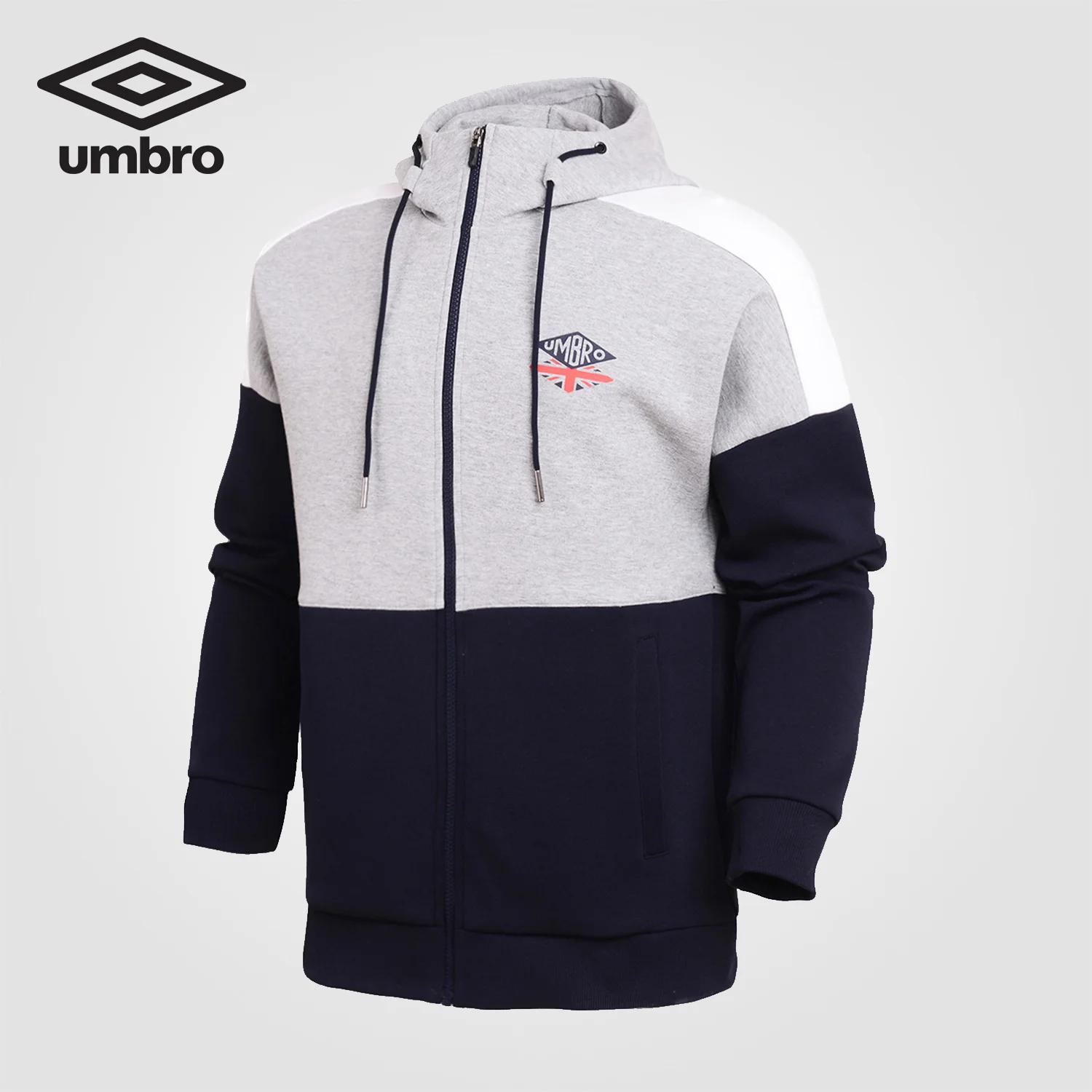 Umbro Весна мужской спортивный кардиган с капюшоном свитер на молнии для бега куртка с затяжкой UI191AP2489