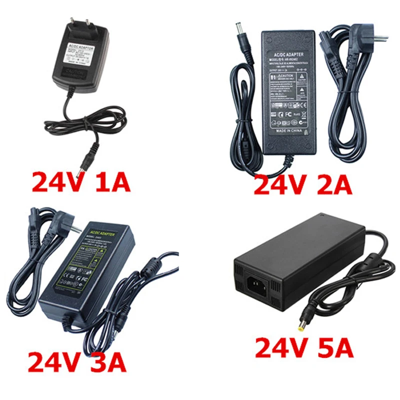 

Power Adapter AC to DC 24V 1A 2A 3A 5A Converter Transformer 24 V Volt Power Supply Charger For LED Strip Lighting Transformers