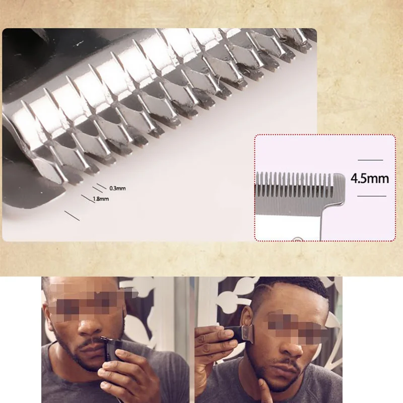 Kemei 0mm Baldheaded Professional Modelling Hair beard Trimmer Electric Carving Cutter Wire Clipper Barber Haircut Machine|Триммеры для