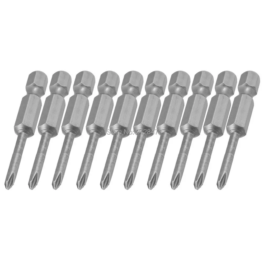 

10 Pcs 1/4" Hex Shank Magnetic 3mm PH1 Phillips Screwdriver Bits