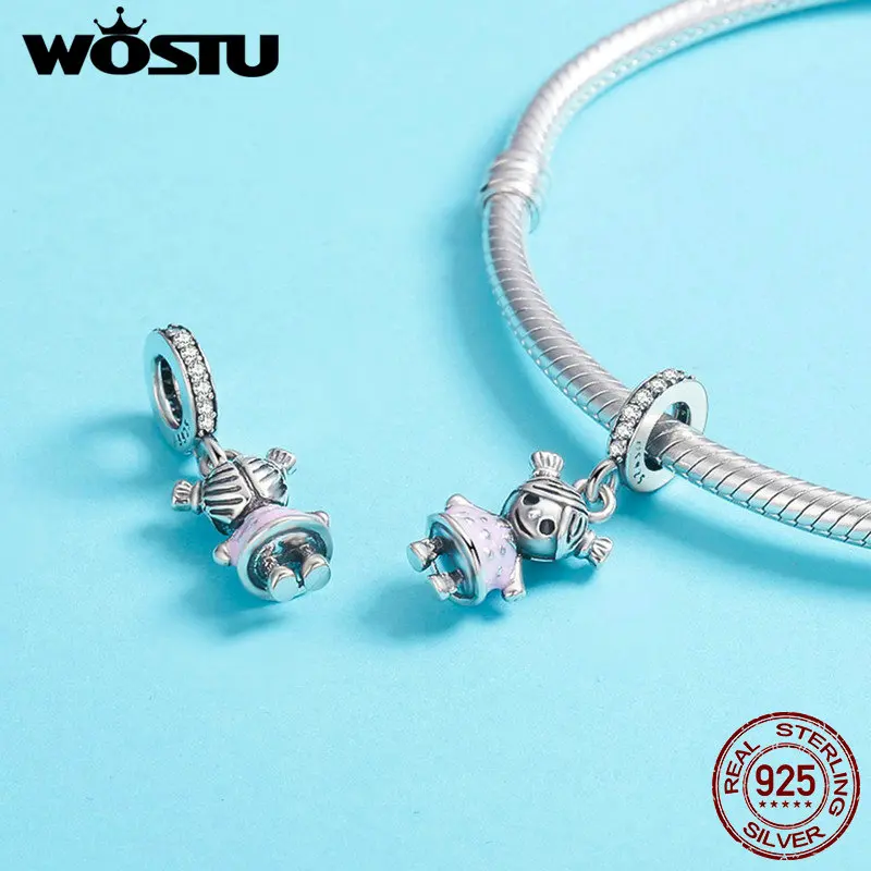 WOSTU/горячая распродажа Стерлинговое Серебро 925 пробы Очаровательная подвеска для